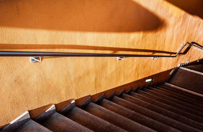 High angle view of staircase