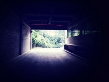 View of empty walkway