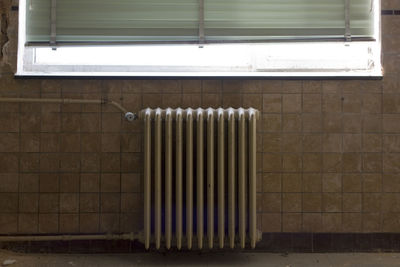 Radiator on wall at home