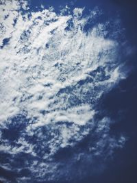 Low angle view of cloudy sky