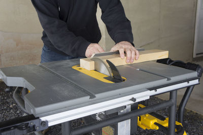 Man working on stage