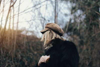 Beautiful girl in the wood