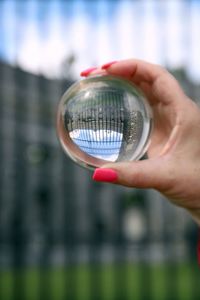 Close-up of hand holding glass