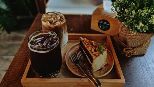 Close-up of food on table