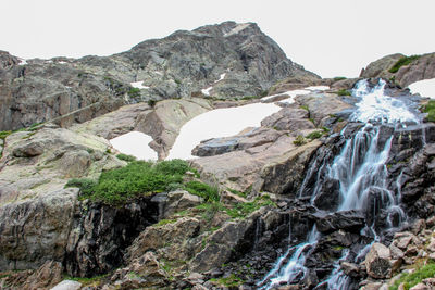 Scenic view of waterfall