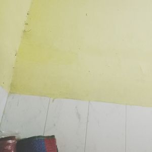 High angle view of yellow wall
