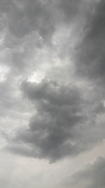 Low angle view of storm clouds in sky