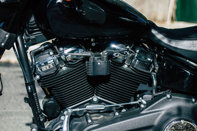 Close-up of motorcycle