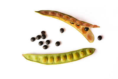 Close-up of fruits against white background