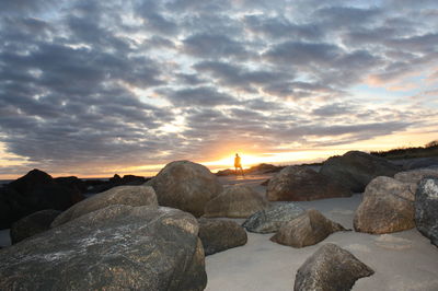 Rocks at sunset