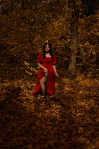 Full length of woman standing on field