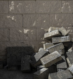 Close-up of stone wall