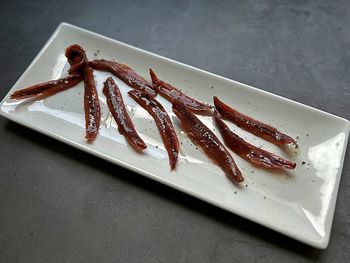 Close-up of food on table