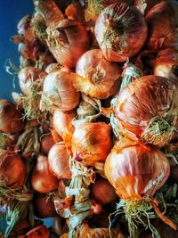 Full frame shot of pumpkins for sale at market