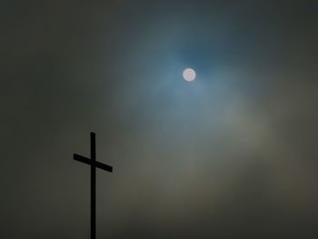Low angle view of illuminated street light