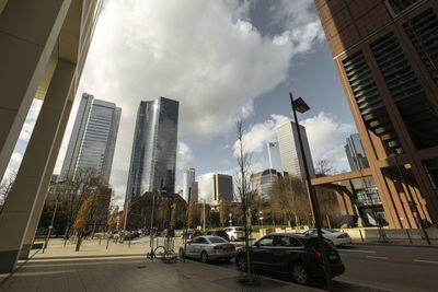 Panoramic view of city buildings against sky