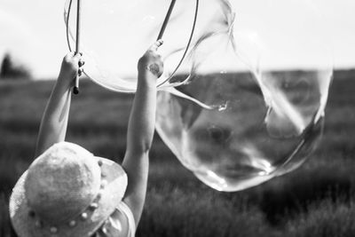 Close-up of bubbles in water