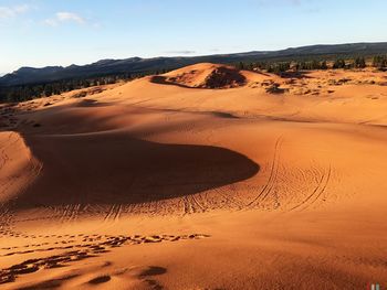 Scenic view of desert landscape