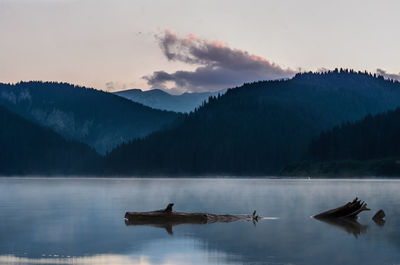 View of boats in lake