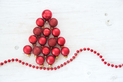 Close-up of strawberries on table