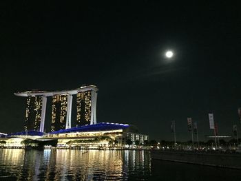 Illuminated city at night