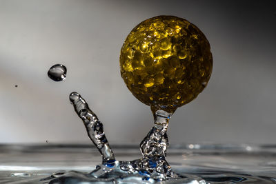 Close-up of glass on table