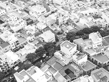 High angle view of cityscape