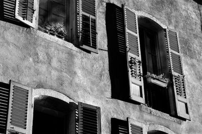 Buildings seen through window