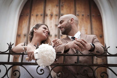 Young couple kissing