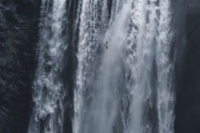 Scenic view of waterfall