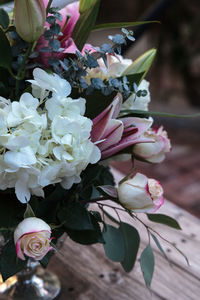 Close-up of rose bouquet