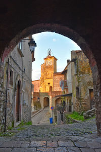 Entrance of historic building