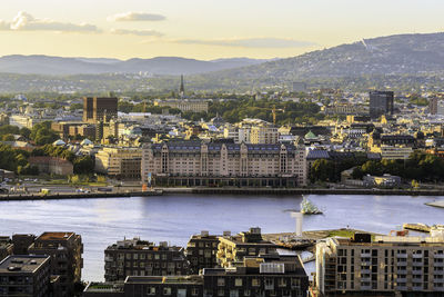 River with cityscape in background