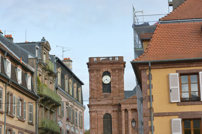 Low angle view of buildings in city