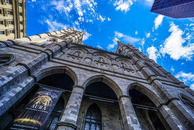 Low angle view of historical building against sky