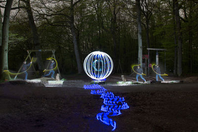 View of trees at night