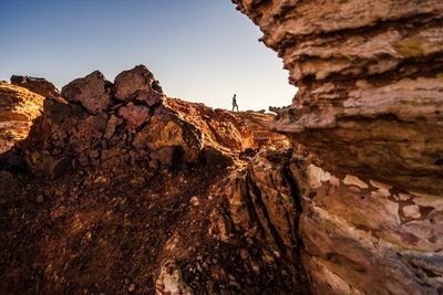 Rock formations against sky