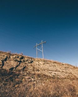 Wind turbines on landscape