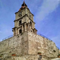 Low angle view of church against sky