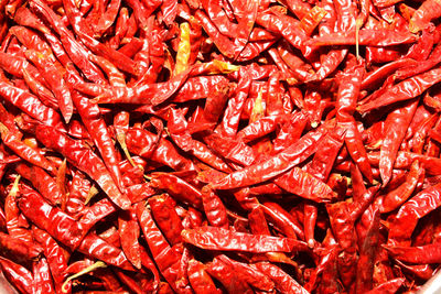 Full frame shot of red chili peppers