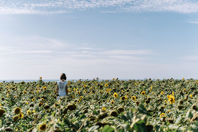 Portrait of a caucasian woman in the country during the summer