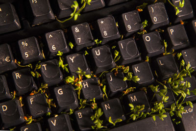 Full frame shot of computer keyboard