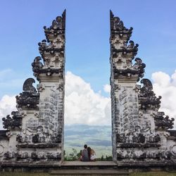 Old ruins against cloudy sky