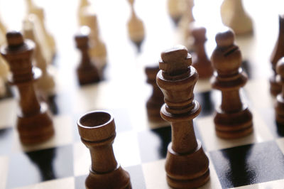 Close-up of chess board