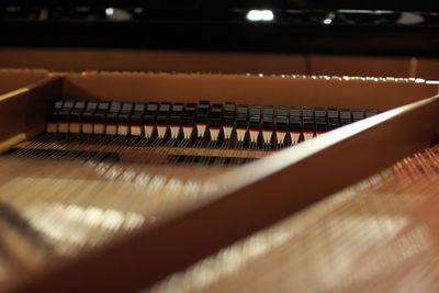 Close-up of piano keys