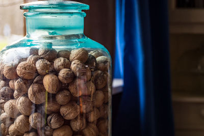 Close-up of ice cream in jar