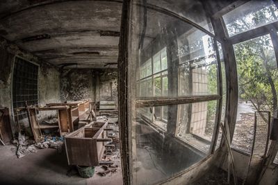 Interior of abandoned building