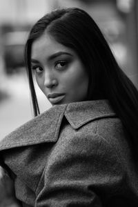 Close-up portrait of young woman