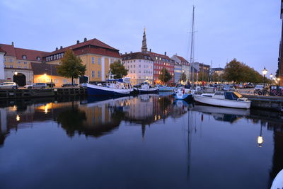 Reflection of buildings in water