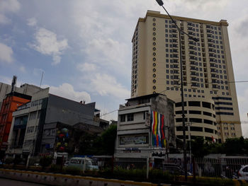 Low angle view of buildings against sky